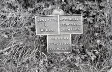  Milepost at Adderley Top Lock. 1964