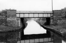 Market Drayton (North Staffordshire Railway bridge. HCM2 @ approx 15m 61ch), from canal
