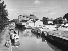 Market Drayton Wharf, looking north from Newcastle Road Bridge (62)  (1973)