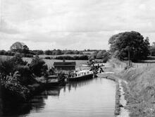  Looking north from Adderley Wharf Bridge (69) towards Adderley Top Lock (1)  (1973)