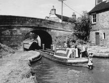 Gnosall: Boat Inn Bridge (34) with 'Kidsgrove' (1959)  