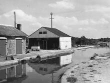 Norbury Maintenance Depot, and the stop gate at the north end of Shelmore Embankment (1973)  