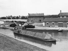 'Apollo' passing Norbury Wharf (1955)   