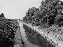 Looking north from Brewood Bridge (14)  (1959)