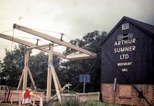 Wrenbury lift bridge (20) and warehouse (1961) 