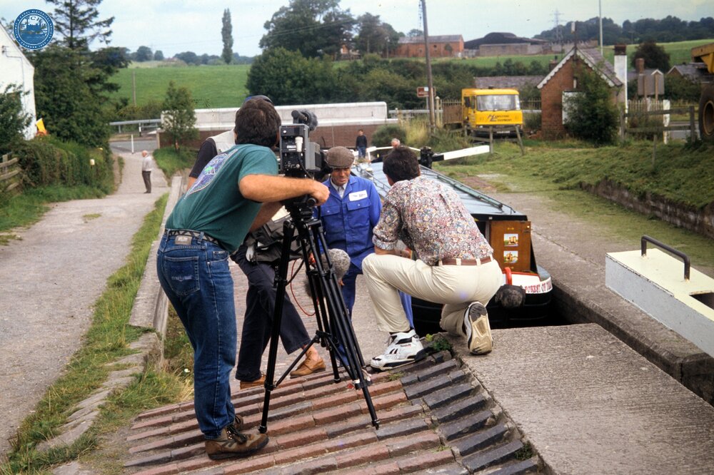 Film crew at Grindley Brook locks