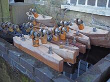 Ellesmere Depot - lock paddles being soaked