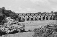 Chirk Aqueduct and railway viaduct  (1960)