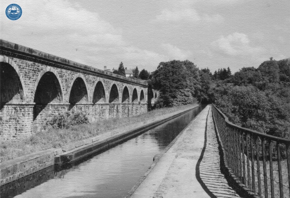 Chirk Aqueduct and railway viaduct  (1960)