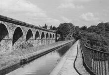 Chirk Aqueduct and railway viaduct  (1960)