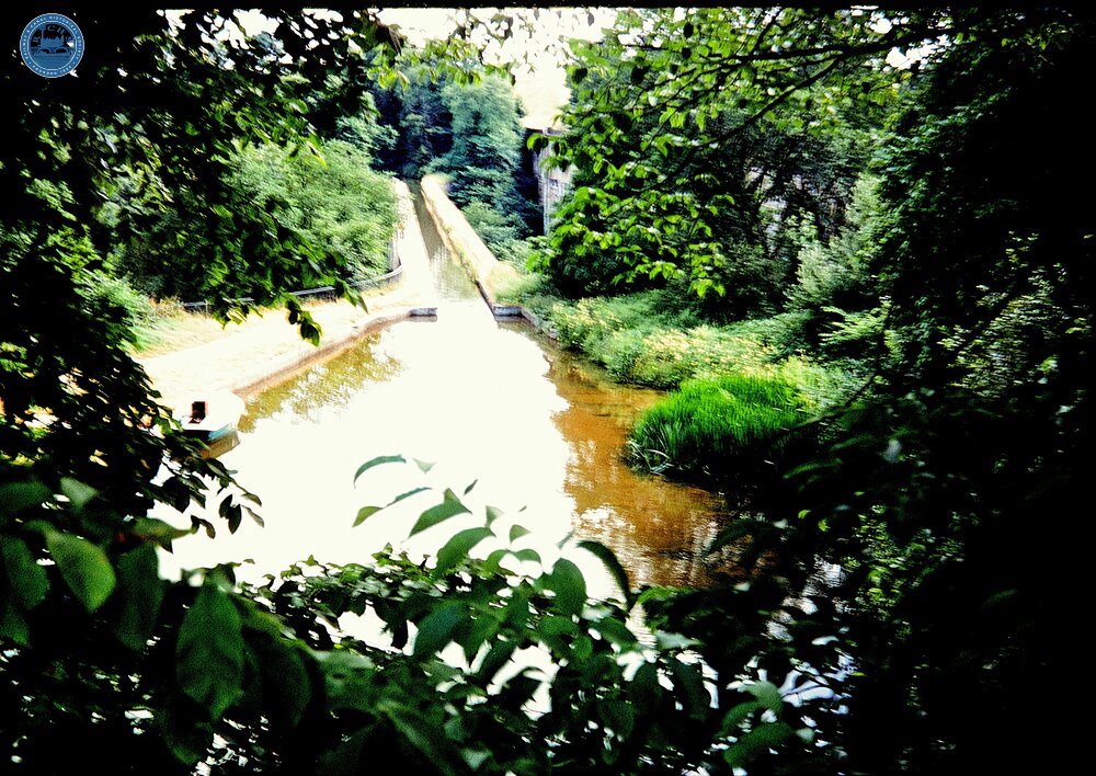 Chirk aqueduct, looking south from above the tunnel entrance. 20 July 1969