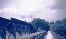 Chirk Aqueduct, Llangollen Canal, Sep 1959