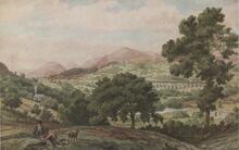 Colour print of Pontcycyllte Aqueduct