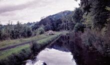 View towards Castell Dinas Bran between Trevor and Llangollen. 9/1960 