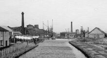 Ellesmere Port: View north towards Whitby Locks (1967)