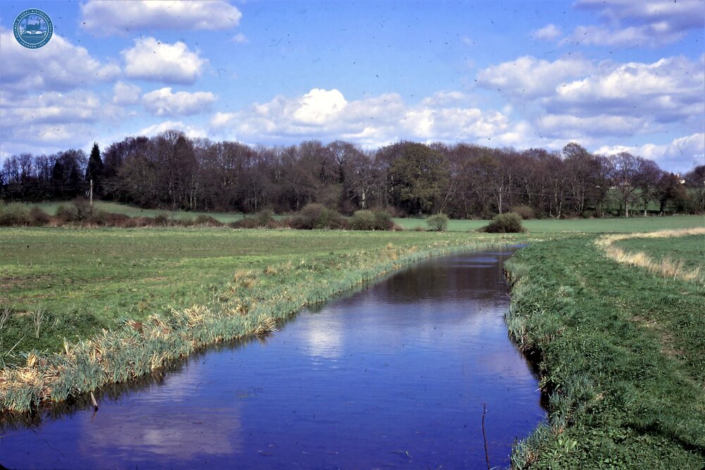 Andover Canal. Canal at Cupernham, Romsey. 15 April 1972