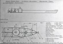 “Seagull”  drawing of  narrow boat by C.P Weaver. 1984