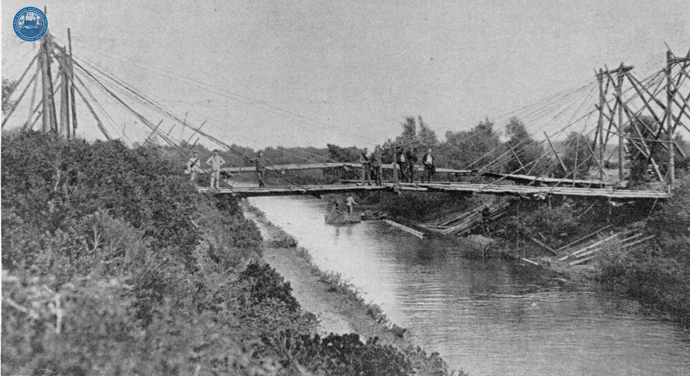 Royal Engineers Bridging, Aldershot. 1914.
