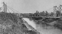 Royal Engineers Bridging, Aldershot. 1914.