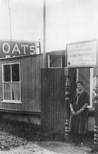 Boat hire sheds at Woking. C1920