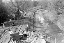 Narrow gauge railway line, Pirbright lock.