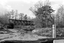 Remains of Lock No.15 top gate, Brookwood