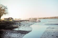 Sea Channel west of Salterns Lock. 25-11-1989