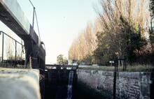 Salterns Lock looking east. 25.11.1989