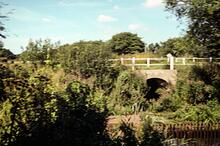 Site of Cutfield Swing Bridge, looking west 23.9.1988
