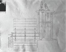 Glamorgan Canal: Mellingrifith Pump drawing of end elevation