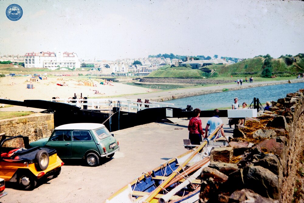 Bude Sea Lock looking inland (towards the east). 1977