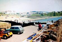 Bude Sea Lock looking inland (towards the east). 1977