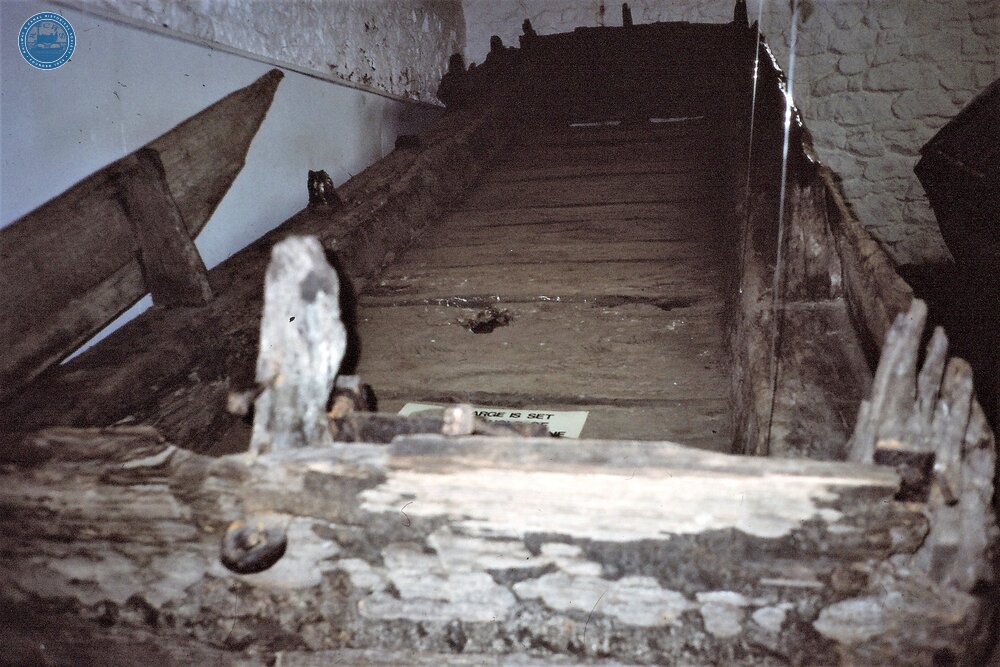 Bude Canal. Remains of Tub boat at Exeter Museum. 10 June 1991
