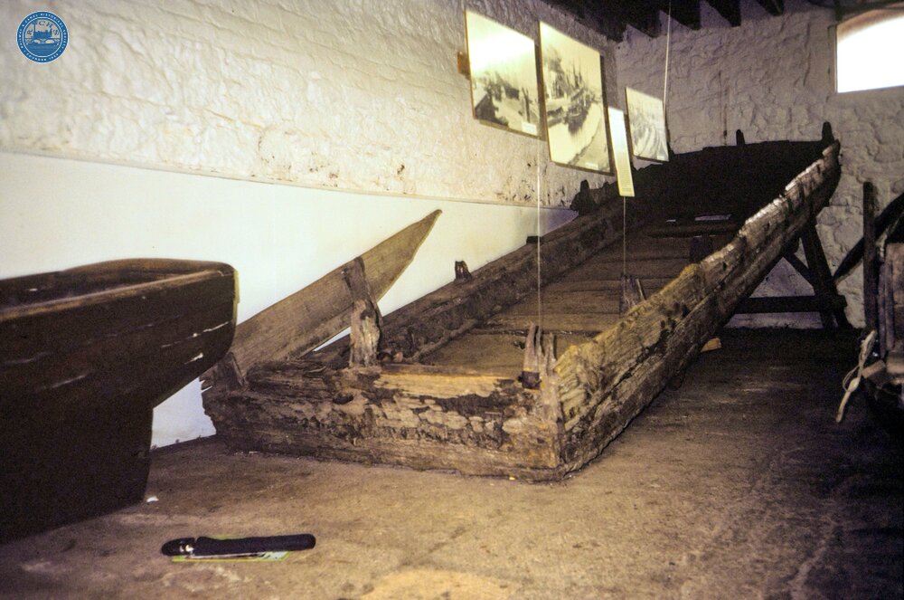Bude Canal. Remains of Tub boat at Exeter Museum. 10 June 1991