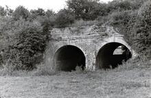 Accommodation Aqueduct on embankment between Tone and Ruishton Aqueducts at Creech St Michael. 12/09/72