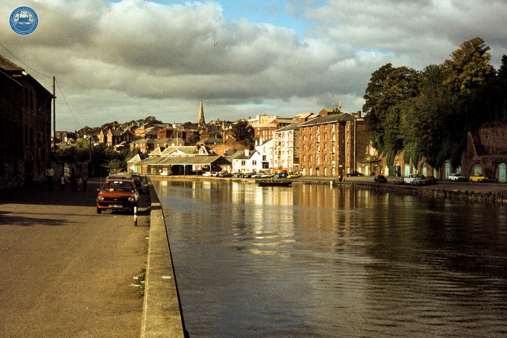 Exeter Canal. Exeter Quays. September 1980