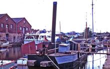 Exeter Maritime Museum. Former Bridgwater Docks drag-boat  (1975)