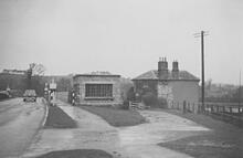Electrically operated swing bridge at Countess Wear. March 1958