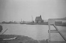 Looking towards Exeter from Topsham Ferry Swing Bridge.