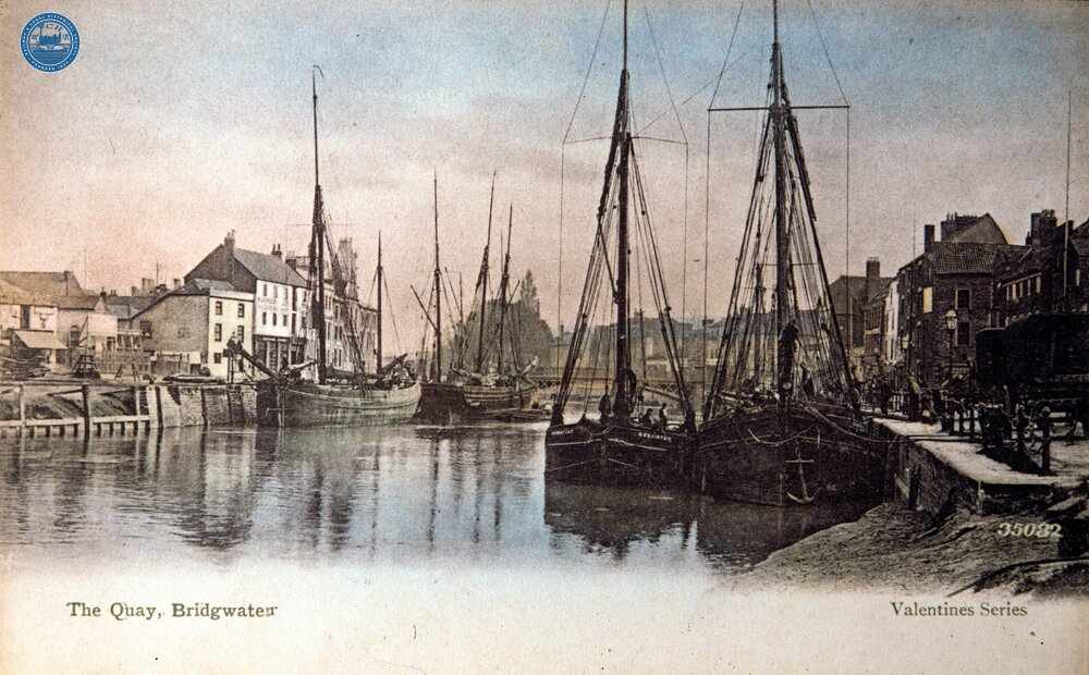 River Parrett. Briidgwater - West Quay (right) and East Quay (left) (c1901)