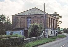 Westport Canal, Westport. Warehouse at entrance to wharf. November 1979