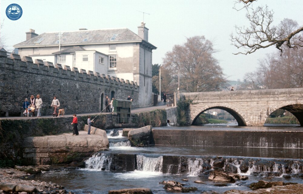 River Weir in Tavistock. April 1975