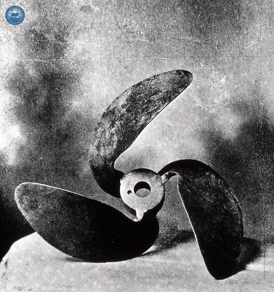 Weed slipping propeller from Dragonfly III. Steel forging. 1894/5 (From Steam on Canals Sub-Collection) 