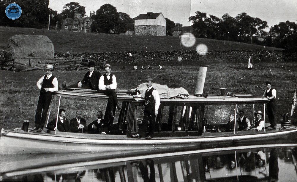  Engineers' Leeds & Liverpool Canal inspection launch Alexandra at Gargrave (From Steam on Canals Sub-Collection)
