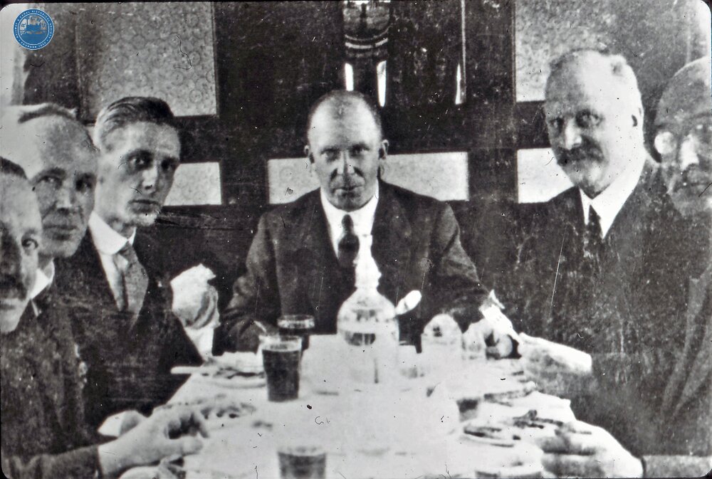 Fellows, Morton & Clayton Directors on Shropshire Union Canal Committee Launch during tour of SU Canal (From Steam on Canals Sub-Collection) 