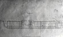 Centre Section elevation of Vessel “E” plan reproduced from Buchanans book on steam vessels