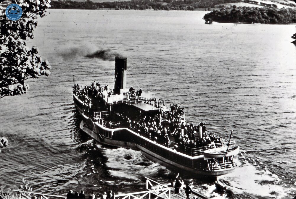  Loch Lomond, “Prince Edward” PS leaving Balmaha Pier 1949