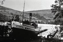 Loch Tay, TSS Queen of the Lake on slip at Kenmore
