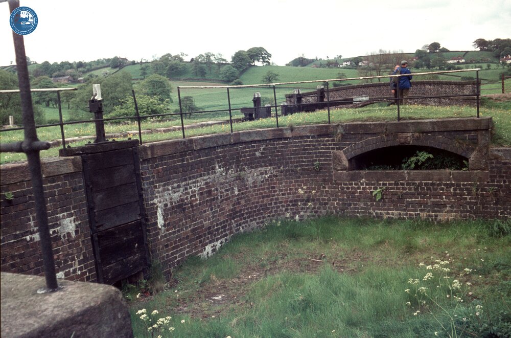 Caldon canal. Side pond, Hazelhurst locks. May 1970