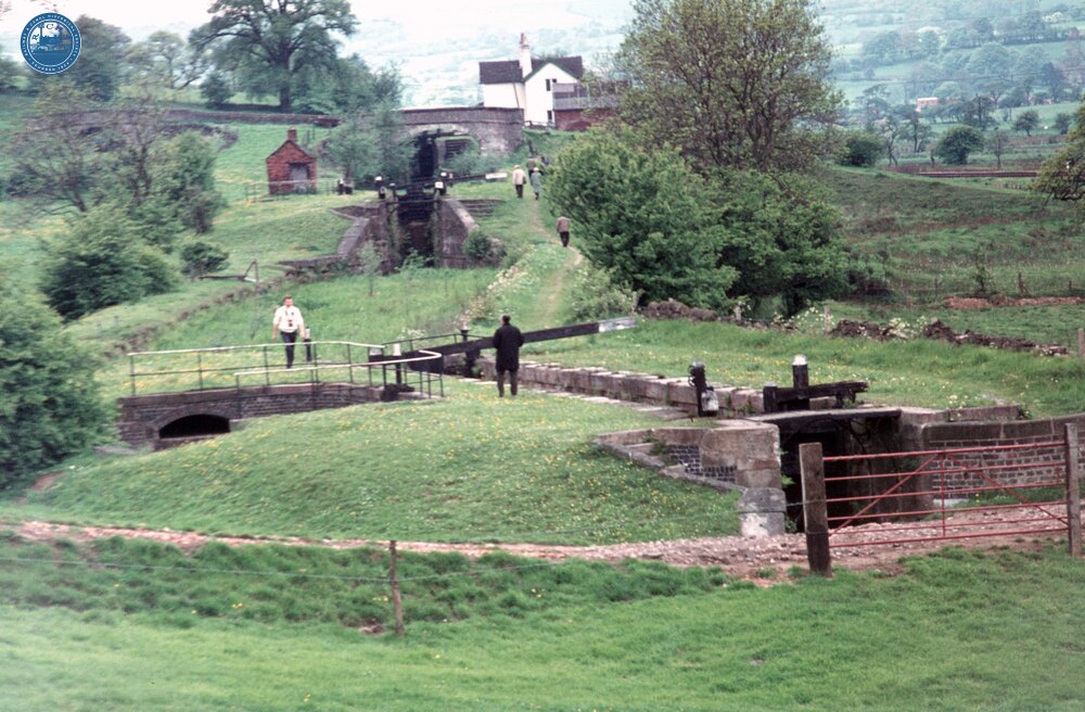 Caldon Canal, Hazelhurst locks, May 1970